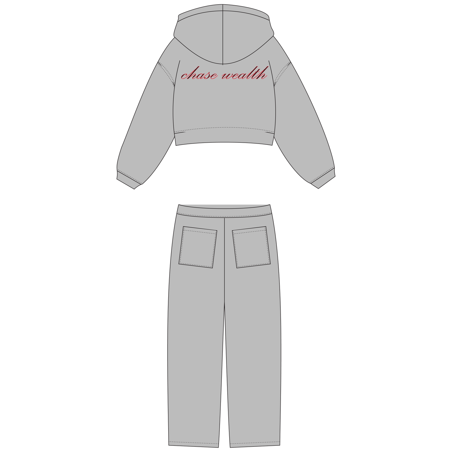 'CHASE WEALTH' GREY TRACKSUIT